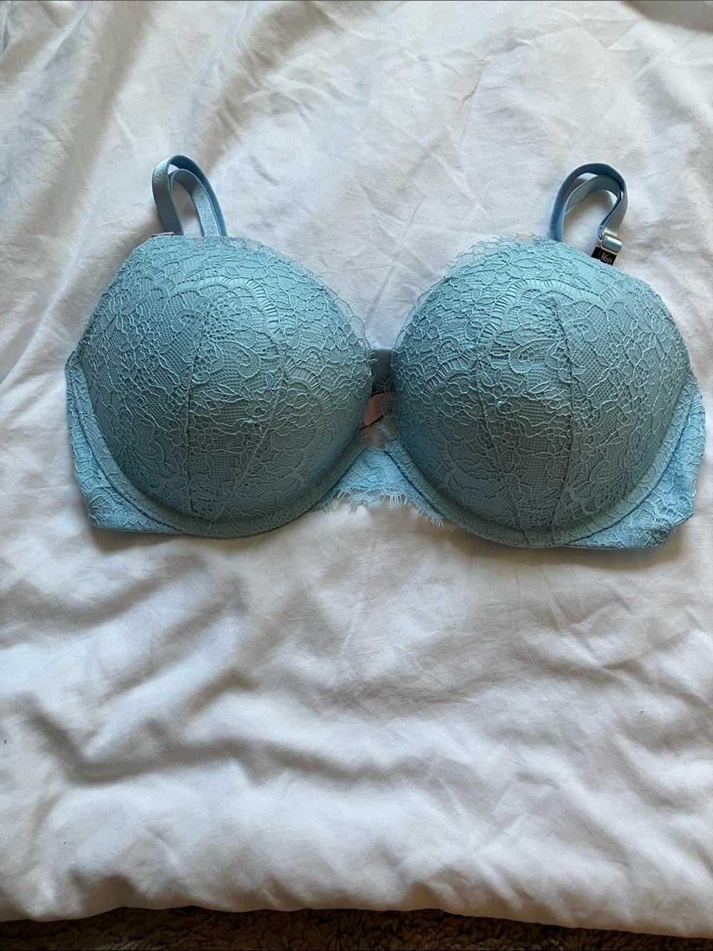 Victoria’s Secret: Light Blue Lace Push-Up Bra- 36D